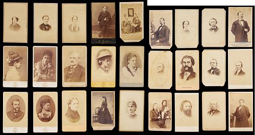 26 CDVs of 19th C Personalities: Johnson, Webster, Stowe & E. TN