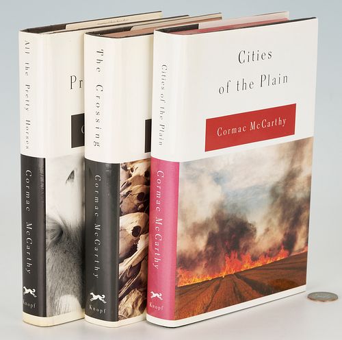 Cormac McCarthy, 3 Signed Firsts, Border Trilogy incl. All the Pretty Horses, The Crossing, & Cities of the Plain