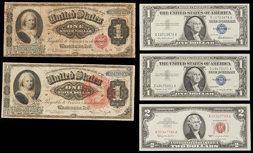 5 U. S. Silver Certificates or Bank notes