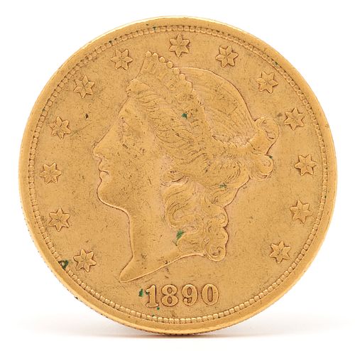 1890 US $20 Liberty Head Gold Coin