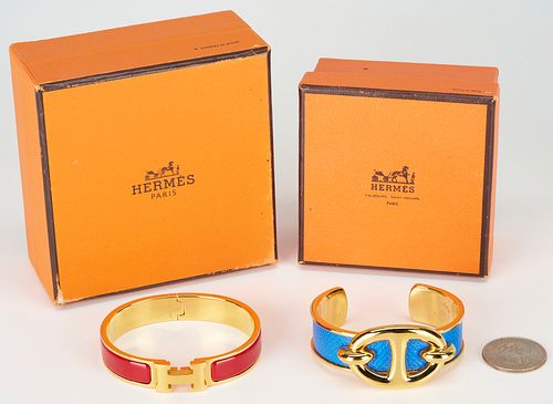 Two Hermes Bracelets, Clic H & Chaine d'Ancre