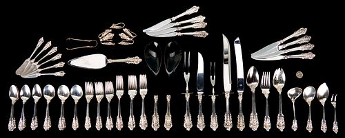 72 pcs. Wallace Grand Baroque Sterling Flatware Service for 8
