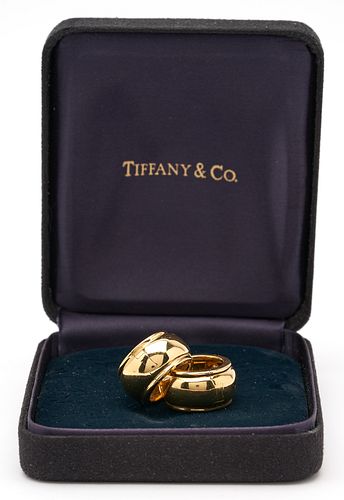 18K Tiffany & Co. Huggie Hoop Earrings