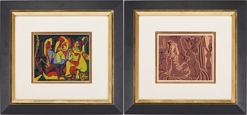 Two Picasso Linocuts, Le Dejeuner sur lâ€™herbe & Trois femmes au Reveil