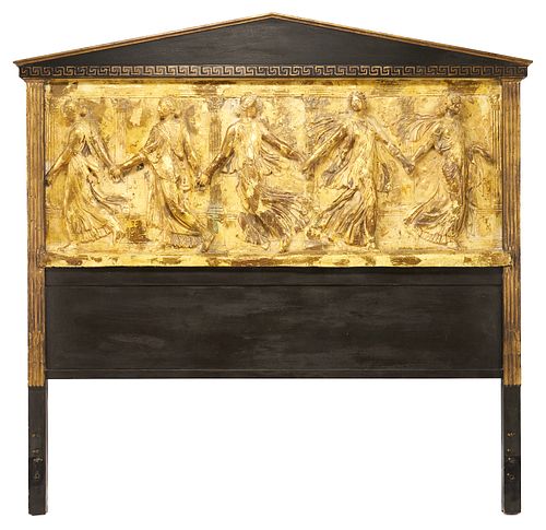 Classical Style Carved and Gilt Headboard, King Sized