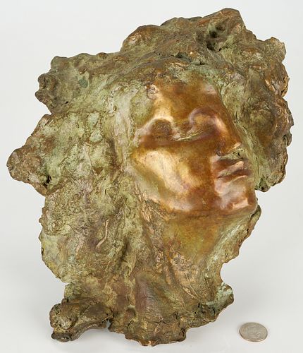Romolo del Deo Bronze Sculpture Mask