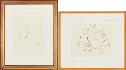 Two Reuben Nakian Drypoints, Myths and Legends Series
