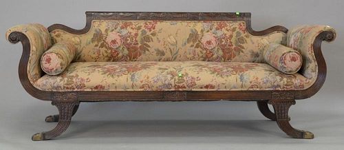Mahogany Duncan Phyfe style sofa.