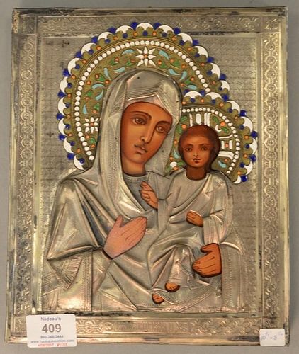Russian icon, probably late 20th century. 10 1/4" x 8 1/2"