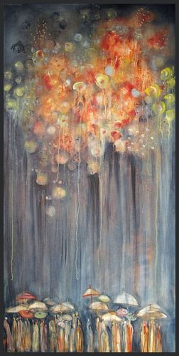 NATASHA TUROVKSY, Fireworks, print on canvas