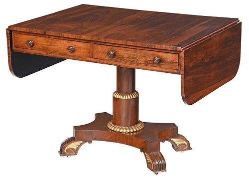Regency Parcel Gilt and Rosewood Sofa Table