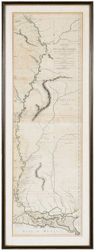1775 Framed Map of the Mississippi River