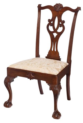 A Fine Philadelphia Chippendale Carved Mahogany Side Chair