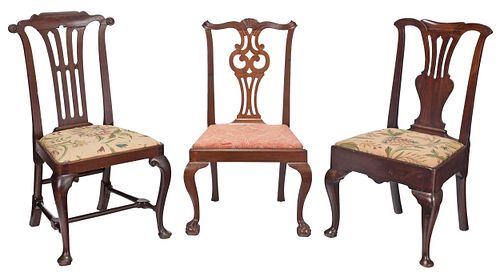 Three Associated British Mahogany Side Chairs