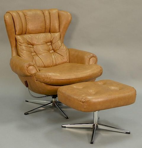 Overman style lounge chair and ottoman made by Klote International.