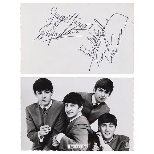 Beatles Signed Promotional Photograph -obtained at King George&rsquo;s Hall in Blackburn, Lancashire, on June 9, 1963