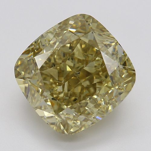 4.01 ct, Natural Fancy Deep Brownish Yellow Even Color, SI1, Cushion cut Diamond (GIA Graded), Appraised Value: $35,600 