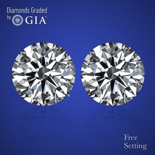 10.20 carat diamond pair, Round cut Diamonds GIA Graded 1) 5.05 ct, Color I, VS1 2) 5.15 ct, Color I, VS2 . Appraised Value: $685,700 