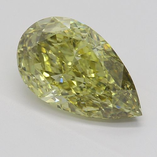2.51 ct, Natural Fancy Deep Brownish Greenish Yellow Even Color, SI1, Pear cut Diamond (GIA Graded), Appraised Value: $25,300 