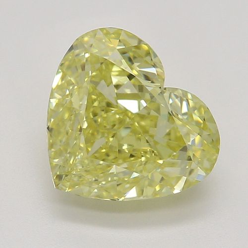 1.50 ct, Natural Fancy Intense Yellow Even Color, VVS2, Heart cut Diamond (GIA Graded), Appraised Value: $54,800 