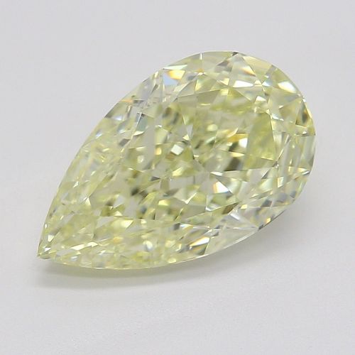 1.51 ct, Natural Fancy Light Yellow Even Color, VS2, Pear cut Diamond (GIA Graded), Appraised Value: $17,500 