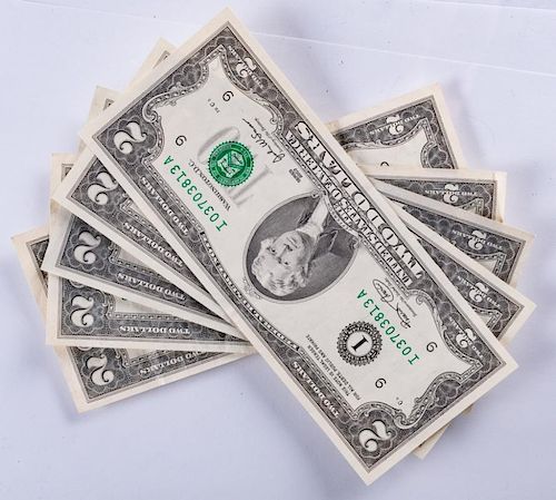 Uncirculated U.S. $2 Bills Collection