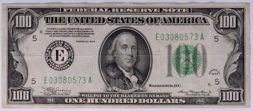 Federal Reserve Richmond $100 Note Series of 1934