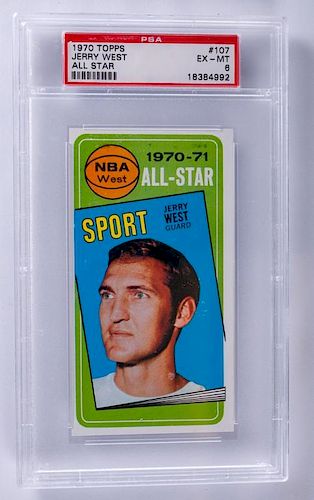 1970 Topps Jerry West All Star Basketball Card