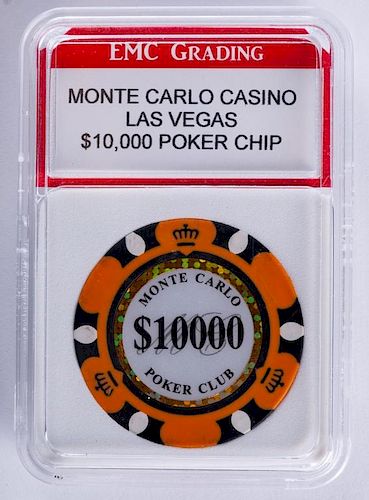 Monte Carlo Casino $10,000 Poker Chip (Graded)