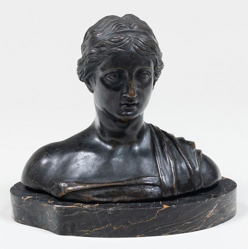Grand Tour Patinated-Bronze Bust of a Woman, After the Antique