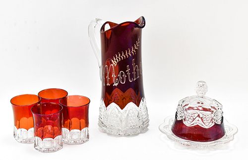 EAPG RUBY GLASS COLLECTION