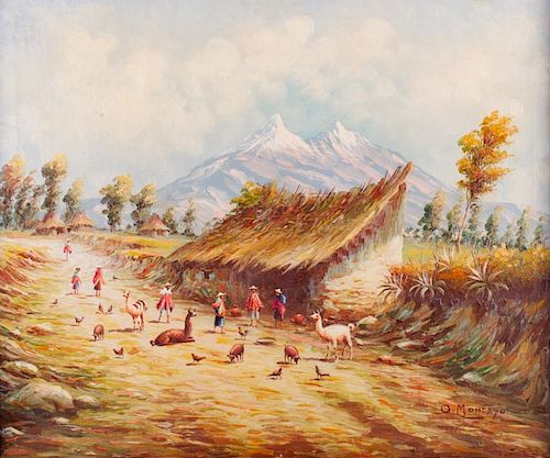 Oswaldo Moncayo Landscape Oil on Canvas