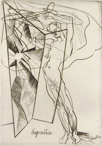Stanley Hayter (British 1908-1988) etching