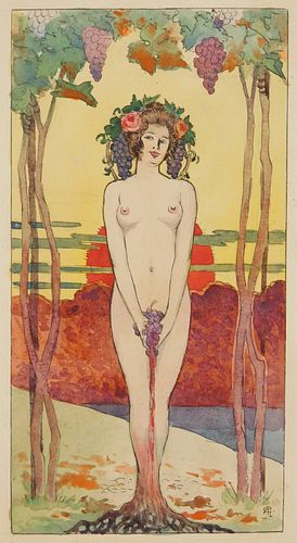 Alexandre Graverol (French 1865-1949) watercolor