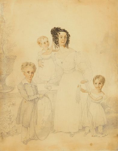 Attrib to William Corden (British 1797-1867) watercolor