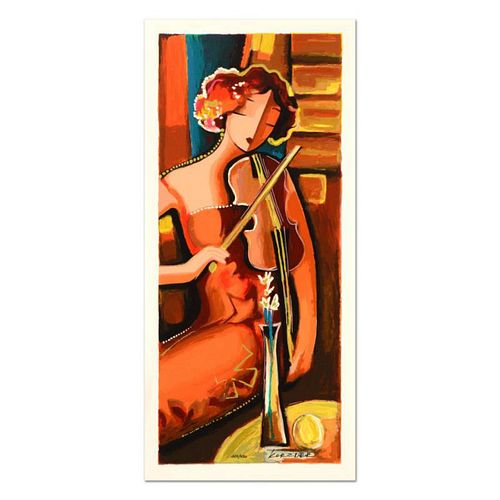 Michael Kerzner, "The Violinist" Limited Edition Serigraph, Numbered and Hand Signed with Certificate of Authenticity.