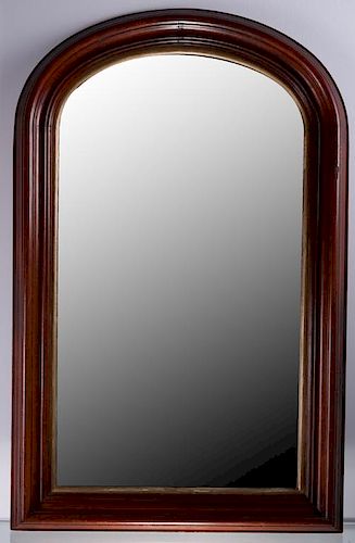 Mahogany Framed Arched Top Mirror