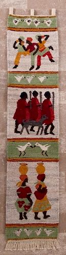 Lesotho, South Africa Pictorial Woven Wall Hanging