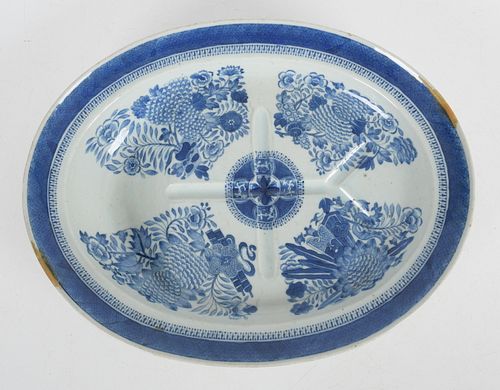 Chinese Blue and White Porcelain 'Fitzhugh' Oval Platter