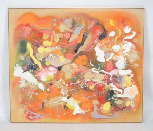 Helen Bershad, Untitled, A Large Abstract Acrylic on Canvas