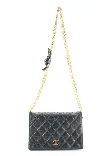 CHANEL QUILTED LAMBSKIN MULTI CHAIN CROSSBODY BAG