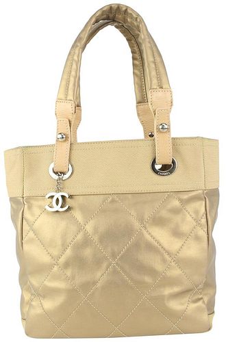 CHANEL QUILTED BIARRITZ SHOPPER TOTE BAG
