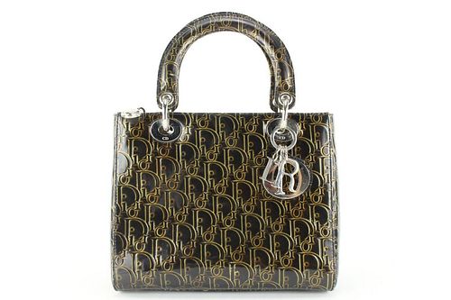 CHRISTIAN DIOR EMBOSSED LADY DIOR TOTE