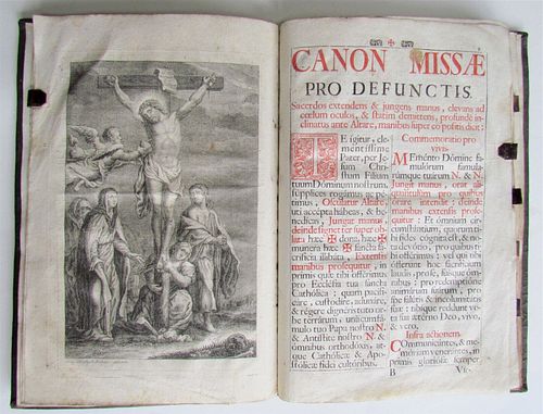 IN LATIN, MISSAE DEFUNCTORUM (1760) MISSAL ANTIQUE FOLIO