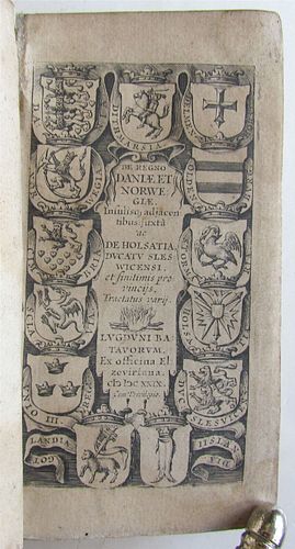 1629 JOHANNES LAET ELZEVIER, "DE REGNO DANIAE ET NORWEGIAE ANTIQUE," VELLUM, 17TH CEN