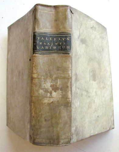 1660 ANTIQUE VELLUM BINDING VALERIUS MAXIMUS CUM SELECTIS OBSERVATI