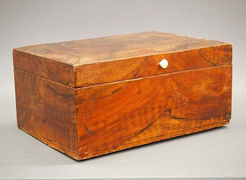 Primitive pine box with knife