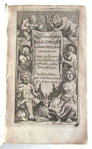 1647 EPPIGRAMMATUM BY JOHN OWEN VINTAGE ELZEVIR PRESS FROM THE 17TH CENTURY