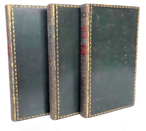 THREE VOLUMES OF DAVID GARRICK'S DRAMATIC WORKS FROM 1798