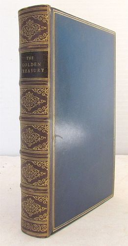 ANTIQUE SIGNED BINDING OF THE 1925 GOLDEN TREASURY BEST SONGS AND POEMS IN ENGLISH LANGUAGE